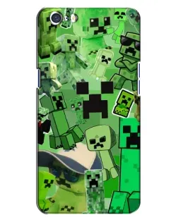 Чехол для OPPO A71 с картинкой «Криперы Minecraft»