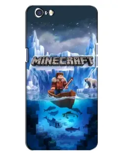 Чехол для OPPO A71 с картинкой «Minecraft ледяной мир»