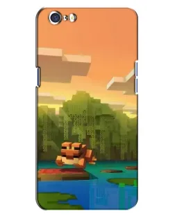 Чехол для OPPO A71 с картинкой «Майнкрафт закат солнца»