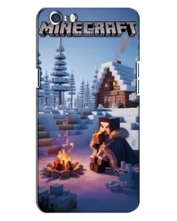 Чехол для OPPO A71 с картинкой «Зимний Minecraft»