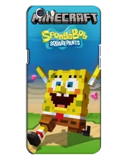 Чохол для OPPO A71 з картинкою «Губка Боб Minecraft»