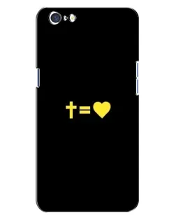 Чохол для OPPO A71 з картинкою «Серце та Хрест»