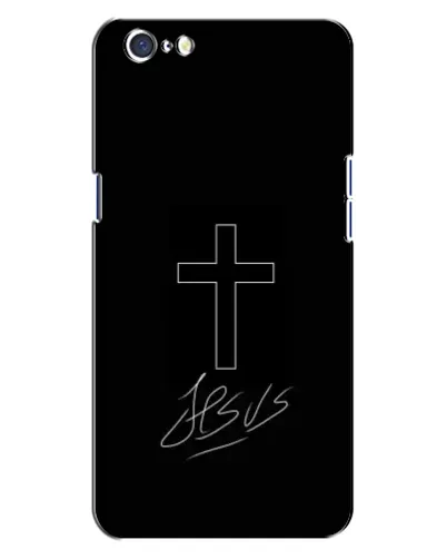 Чехол для OPPO A71 с картинкой «Графический крест Jesus» Чехол для OPPO A71 с картинкой «Графический крест Jesus»