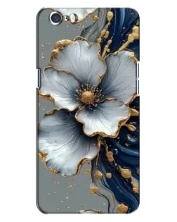 Чехол для OPPO A71 с картинкой «Белый цветок и золотой флюид» Чехол для OPPO A71 с картинкой «Белый цветок и золотой флюид»