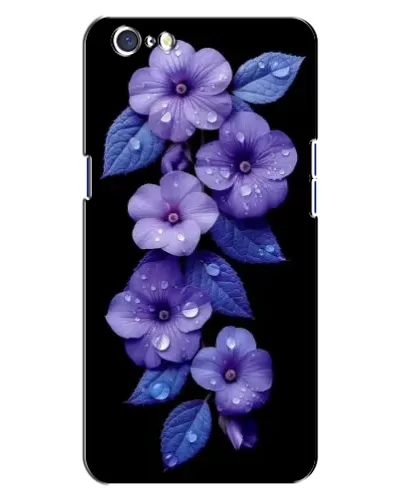 Чехол для OPPO A71 с картинкой «Фиолетовые цветы с росою» Чехол для OPPO A71 с картинкой «Фиолетовые цветы с росою»