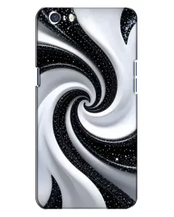 Чохол для OPPO A71 з картинкою «Чорно-біла спіраль»