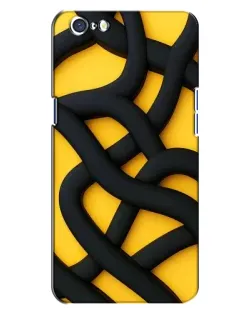 Чохол для OPPO A71 з картинкою «Чорне жовте переплетення»