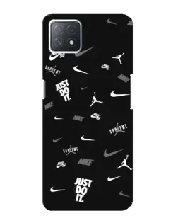 Чехол для OPPO A72 (5G) с картинкой «Nike Black Pattern» Чехол для OPPO A72 (5G) с картинкой «Nike Black Pattern»