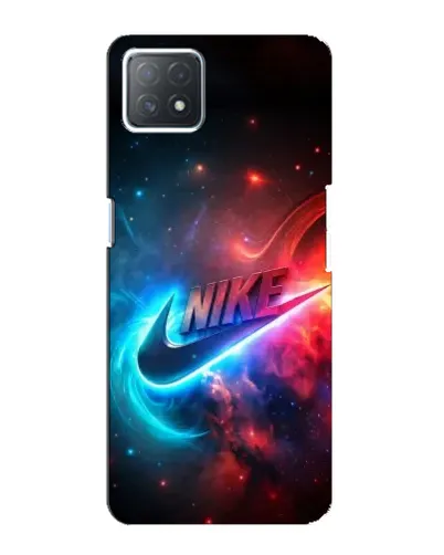 Чехол для OPPO A72 (5G) с картинкой «Огненный логотип Nike»