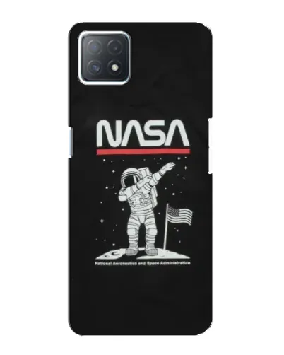 Чехол для OPPO A72 (5G) с картинкой «NASA — шагаем по Луне»