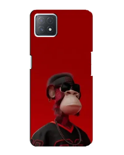 Чехол для OPPO A72 (5G) с картинкой «Bored Ape в красном»