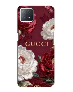 Чехол для OPPO A72 (5G) с картинкой «Gucci — бордовые розы»