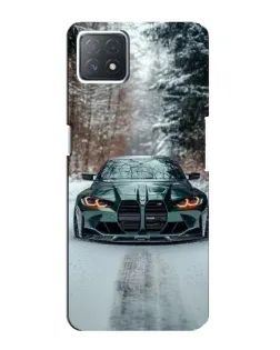 Чехол для OPPO A72 (5G) с картинкой «BMW в зимнем лесу»
