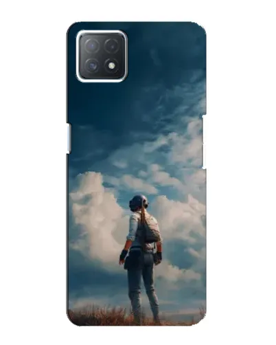 Чехол для OPPO A72 (5G) с картинкой «Герой PUBG на скале»