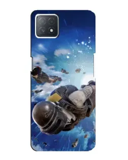 Чехол для OPPO A72 (5G) с картинкой «Десант PUBG — прыжок»