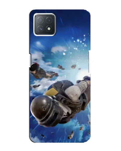 Чехол для OPPO A72 (5G) с картинкой «Десант PUBG — прыжок»