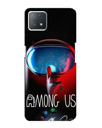Чехол для OPPO A72 (5G) с картинкой «Красный импостер — макро»