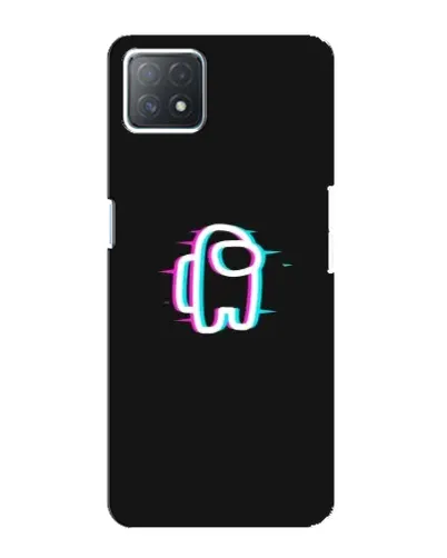 Чехол для OPPO A72 (5G) с картинкой «Among Us неон»