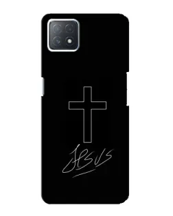 Чехол для OPPO A72 (5G) с картинкой «Графический крест Jesus» Чехол для OPPO A72 (5G) с картинкой «Графический крест Jesus»