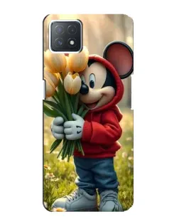 Чехол для OPPO A72 (5G) с картинкой «Микки с тюльпанами»