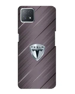 Чехол для OPPO A72 (5G) с картинкой «Металлическая текстура Tesla»