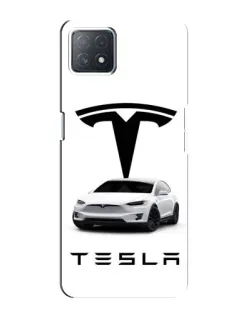 Чехол для OPPO A72 (5G) с картинкой «Tesla White Style»