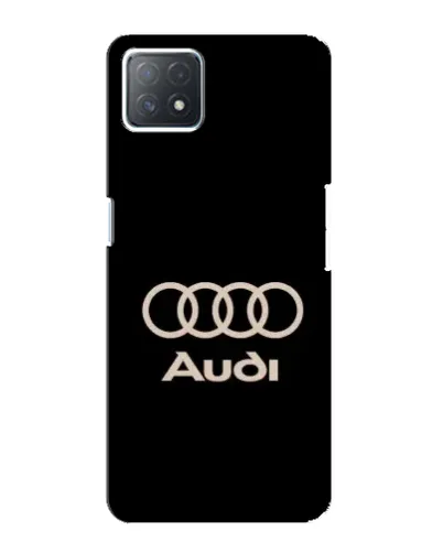 Чехол для OPPO A72 (5G) с картинкой «Audi — золотой логотип»