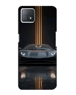 Чехол для OPPO A72 (5G) с картинкой «Lamborghini золотые линии»