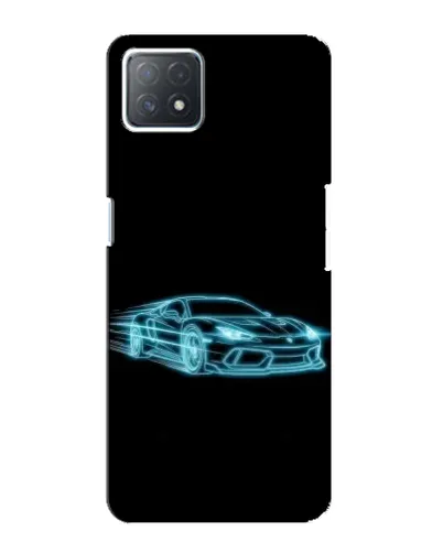 Чехол для OPPO A72 (5G) с картинкой «Неоновый контур Lamborghini»