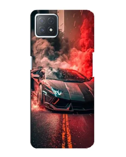 Чехол для OPPO A72 (5G) с картинкой «Lamborghini красный дым»