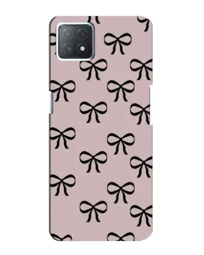 Чехол для OPPO A72 (5G) с картинкой «Черные бантики»