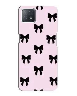 Чехол для OPPO A72 (5G) с картинкой «Черные банты Coquette»
