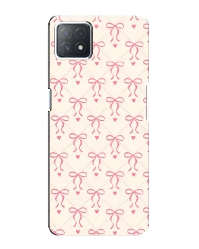 Чехол для OPPO A72 (5G) с картинкой «Розовые бантики Coquette»