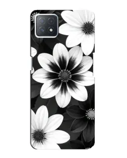 Чехол для OPPO A72 (5G) с картинкой «Монохромные астры»