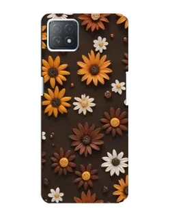 Чехол для OPPO A72 (5G) с картинкой «Узор из маленьких подсолнухов»