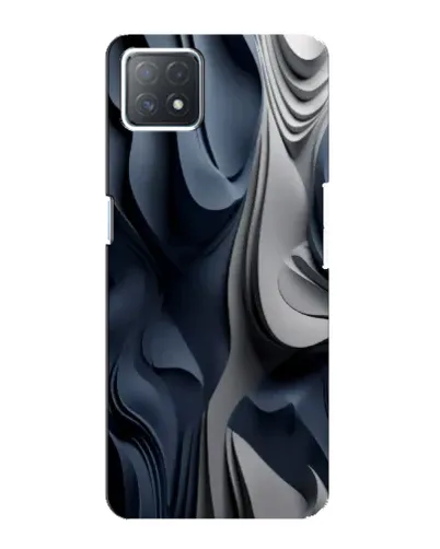 Чехол для OPPO A72 (5G) с картинкой «Объемные синие складки»