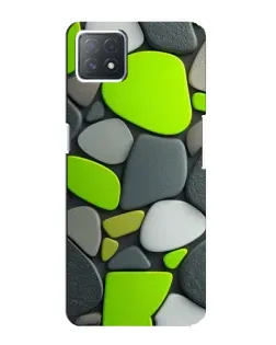 Чехол для OPPO A72 (5G) с картинкой «Яркая неоновая галька»