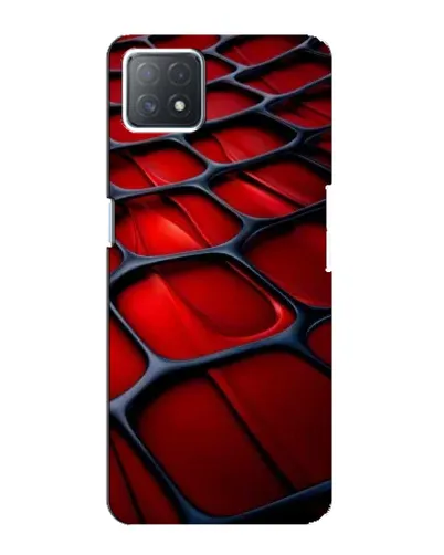 Чехол для OPPO A72 (5G) с картинкой «Красная глянцевая сетка»
