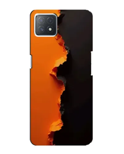 Чехол для OPPO A72 (5G) с картинкой «Оранжевый разлом»