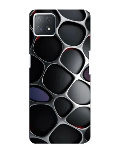 Чехол для OPPO A72 (5G) с картинкой «Объемная темная решетка»