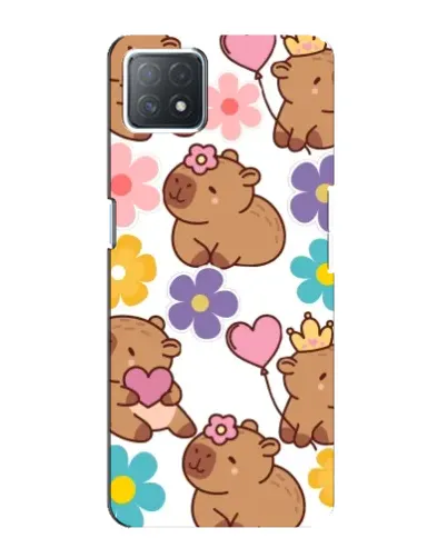 Чехол для OPPO A72 (5G) с картинкой «Цветочный паттерн капибар» Чехол для OPPO A72 (5G) с картинкой «Цветочный паттерн капибар»