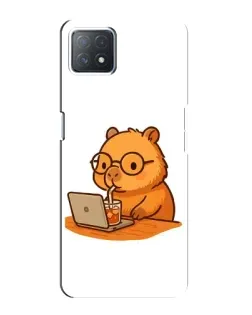 Чохол для OPPO A72 (5G) з картинкою «Капібара з ноутбуком»