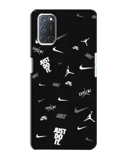Чехол для OPPO A72 с картинкой «Nike Black Pattern»