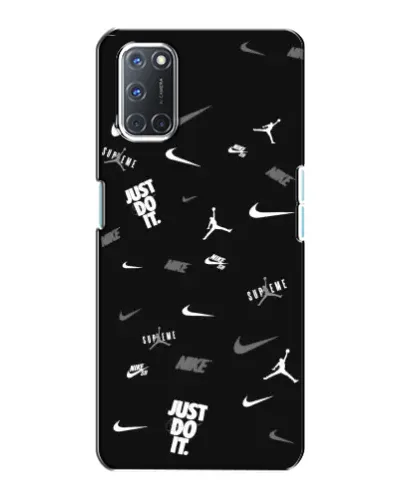 Чехол для OPPO A72 с картинкой «Nike Black Pattern»