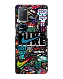 Чехол для OPPO A72 с картинкой «Яркий коллаж Nike»