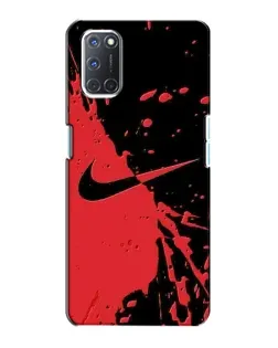 Чехол для OPPO A72 с картинкой «Красные брызги Nike»