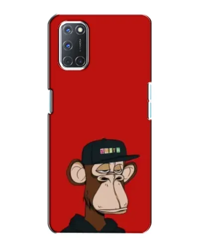 Чохол для OPPO A72 з картинкою «Bored Ape — червоний фон»