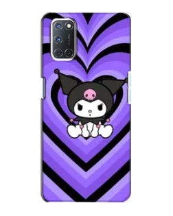 Чохол для OPPO A72 з картинкою «Kuromi та фіолетові серця»