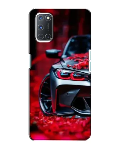 Чохол для OPPO A72 з картинкою «Спортивна BMW та квіти»