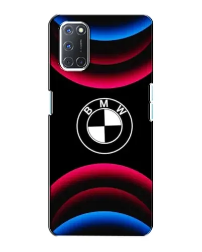 Чохол для OPPO A72 з картинкою «Логотип BMW та неонові дуги»